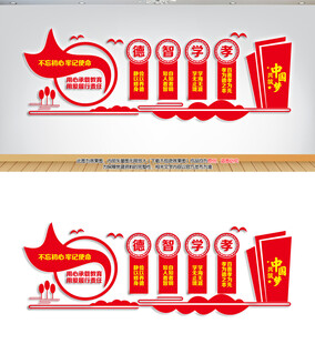德智学孝文化墙