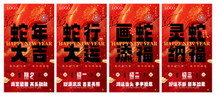红色喜庆过年新年春节宣传海报