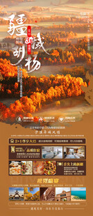 疆域胡杨南北疆旅游海报