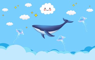 卡通儿童卧室背景