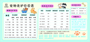 宠物店价格表