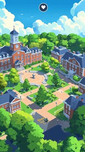 普林斯顿大学插画背景