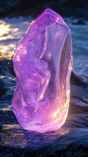 深蓝紫色酷炫水晶碎石