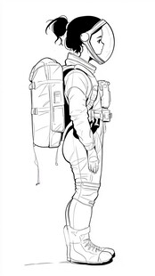 宇航服背面