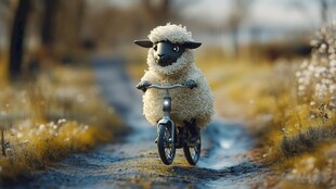 骑单车的小动物