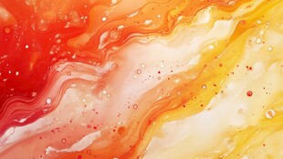 红色喜庆炫丽流体画