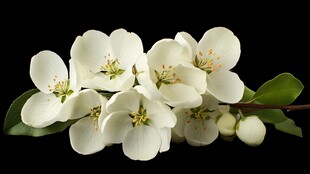 写实喷绘茉莉花