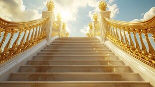 金色城市金色台阶