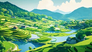 现代化农田场景