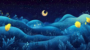 星月河幻想插画