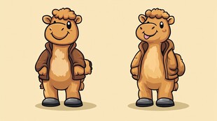 长颈鹿卡通吉祥物