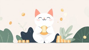 发财猫插画