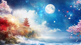 梦幻中秋节场景