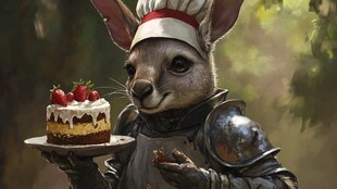 小兔厨师吃烧烤头像