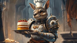 小兔厨师吃烧烤头像