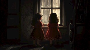 怡然自得的小女孩壁纸