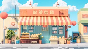 炒货店插画