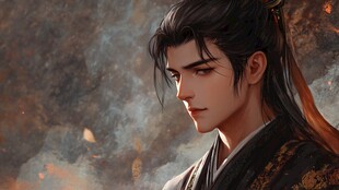 原创手绘古装美男