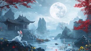 梦幻中秋节场景