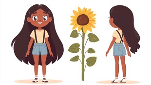 女孩孩卡通形象设计