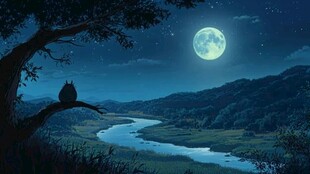 星月河幻想插画