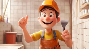 卡通开心工匠头像