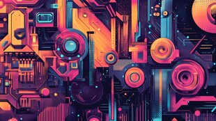 智能科技炫彩背景