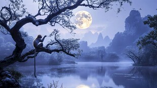 生活意境唯美禅境秋月