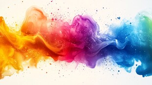 五颜六色墨韵晕染