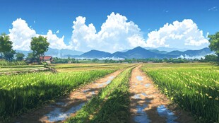 稻田大场景