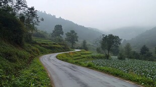 雨后乡间小路