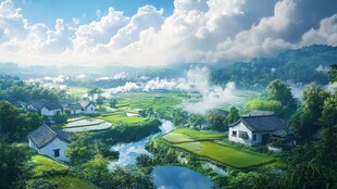 梦幻唯美农村新面貌