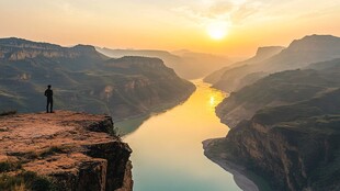 黄昏乾坤湾日落