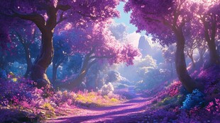 唯美梦幻花田场景