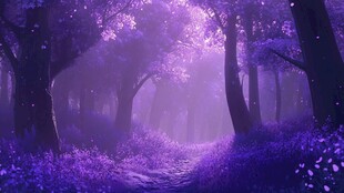 紫色森林主题场景