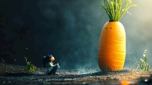 胡萝卜创意图