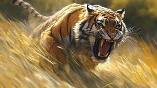 雄壮的动物插画