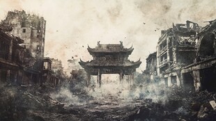 虎门硝烟场景图