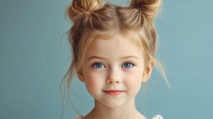 怡然自得的小女孩壁纸