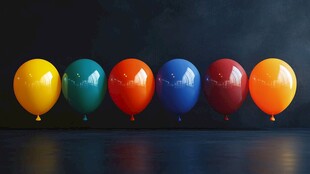 五颜六色的氢气球