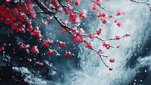 唯美梦幻梅花林