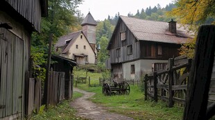 欧美乡村街景