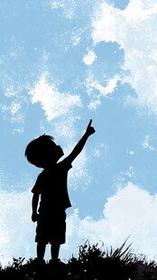 手绘追日的少年