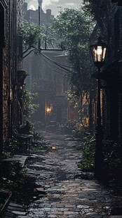 雨巷插画