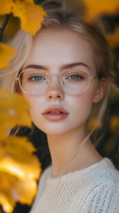 戴眼镜美女