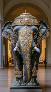 印度象雕塑