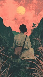 山水风景旅行人物