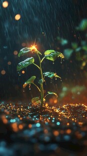 雨中的生命