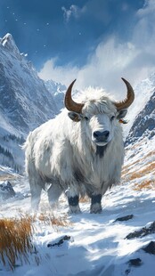 野牦牛插画