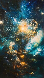 豪华大气星云装饰画